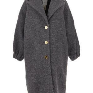 Patou elliptic Grey Wool Coat