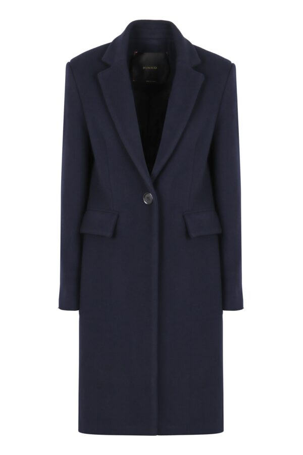 Pinko Cambogia Single-breasted Wool Coat