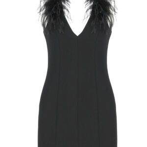 Pinko Sheath Dress With Feathers