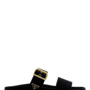 Prada Black Velvet Slippers