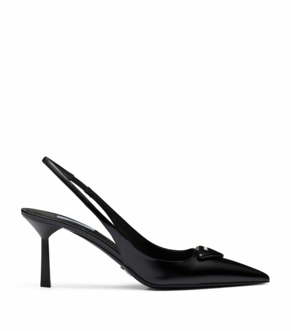 Prada Brushed Leather Slingbacks 75