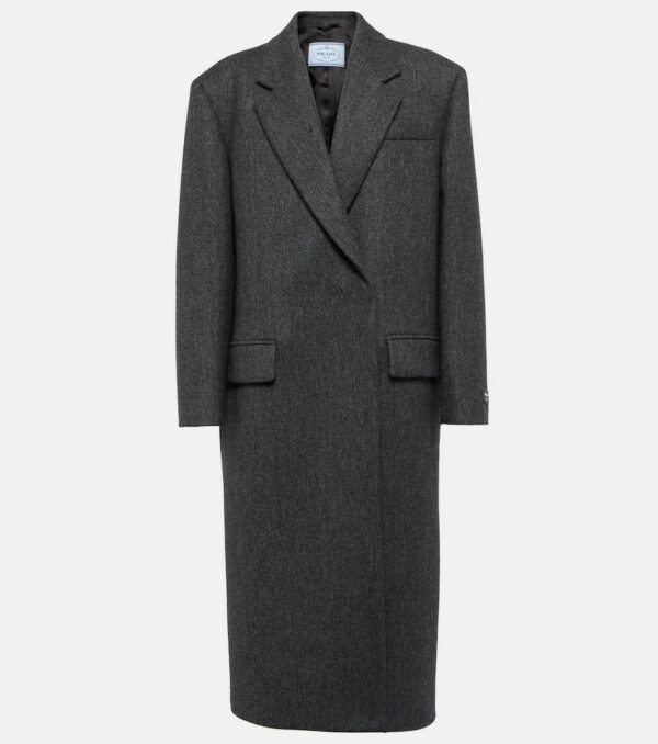 Prada Double-breasted virgin wool coat