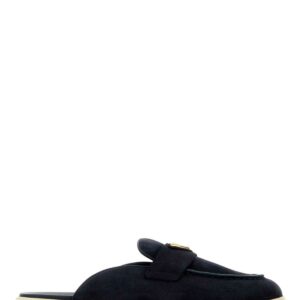 Prada Navy Blue Suede Slippers