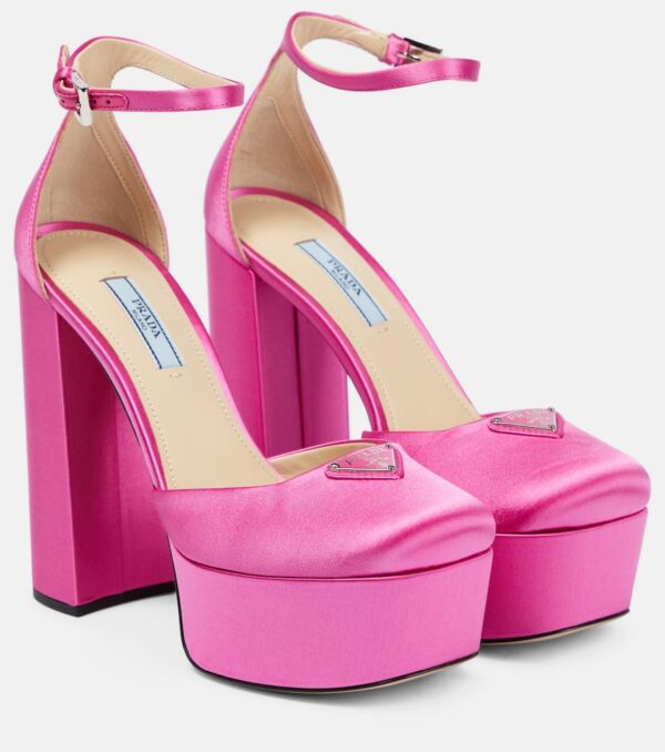 Prada Satin platform pumps