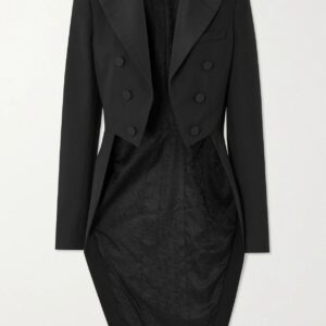 Ralph Lauren Collection - Faille-trimmed Wool Coat - Black