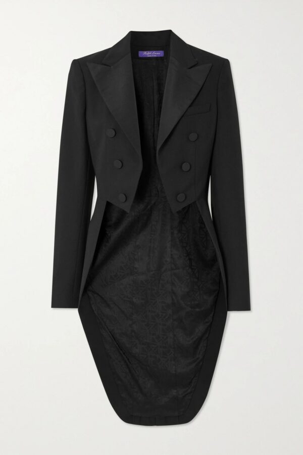 Ralph Lauren Collection - Faille-trimmed Wool Coat - Black