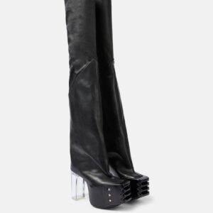 Rick Owens Platform leather over-the-knee boots