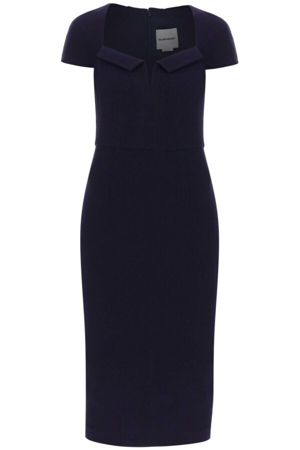 Roland Mouret Midi Sheath Dress In Crepe