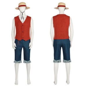 (S) Adults Mens Cosplay ONE PIECE Monkey D Luffy Costume Outfits Party Fancy Dress