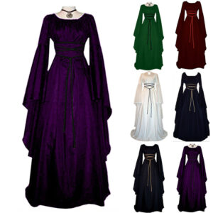 (S, Black) Womens Halloween Victorian Renaissance Medieval Party Cosplay Fancy Dress Carnival Gothic Witch