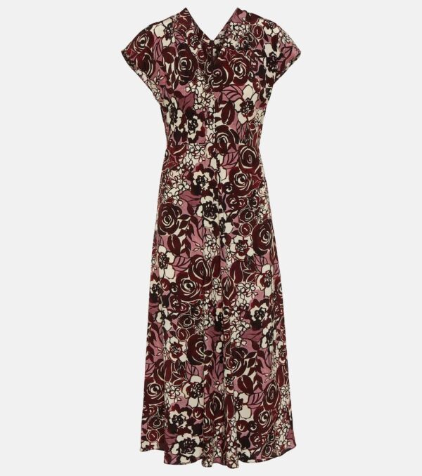 'S Max Mara Affetto floral silk midi dress