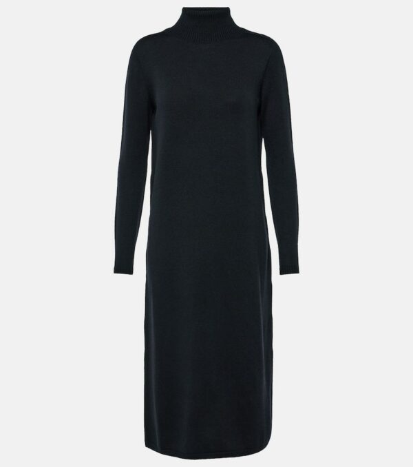 'S Max Mara Brussel wool turtleneck midi dress