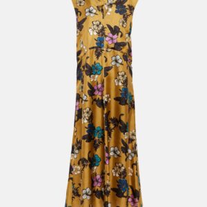 'S Max Mara Cuore floral silk satin midi dress