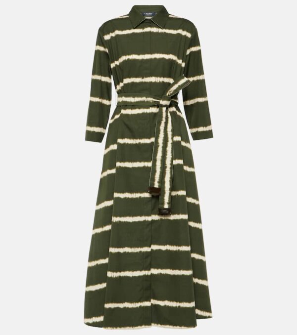 'S Max Mara Olanda striped cotton midi dress