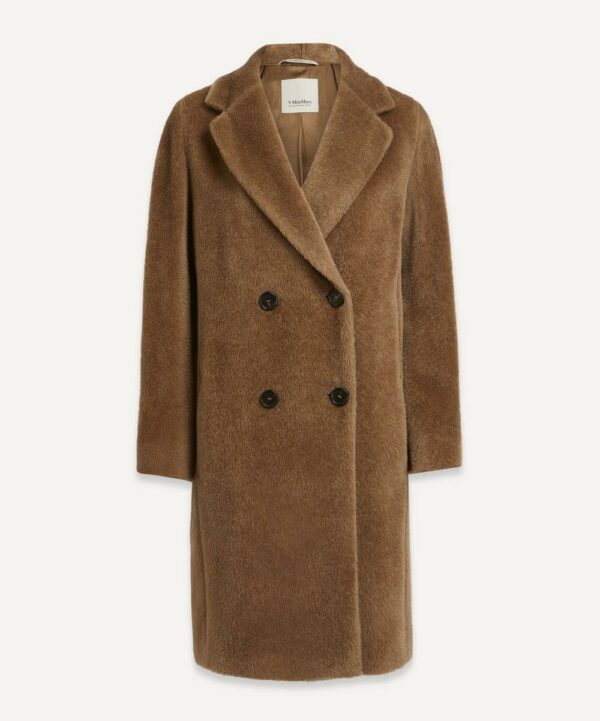 S Max Mara Women's Double-Breasted Teddy Roseto Coat 6