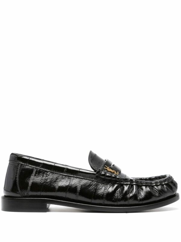 SAINT LAURENT- Le Loafer Leather Slippers