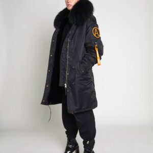 Arctic Army Women's Fur Lined Parka Black / XS