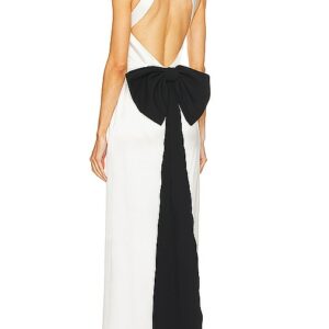 SANS FAFF Bristol Bow Evening Dress in White. Size S, XS.