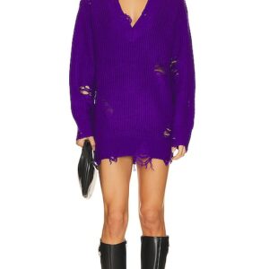 SER.O.YA Rumi Sweater Dress in Purple. Size XS.