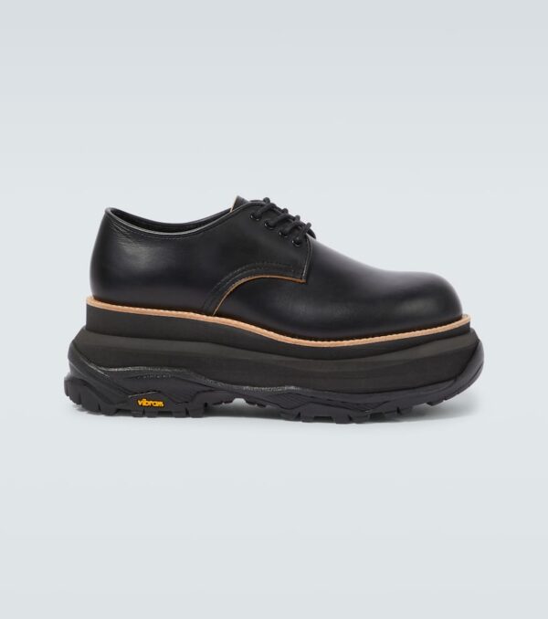 Sacai Leather platform Derby shoes