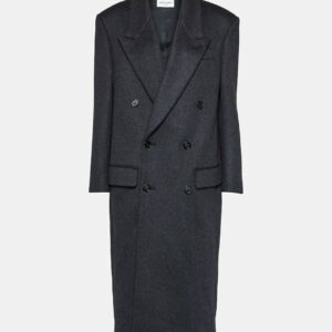 Saint Laurent Double-breasted virgin wool coat