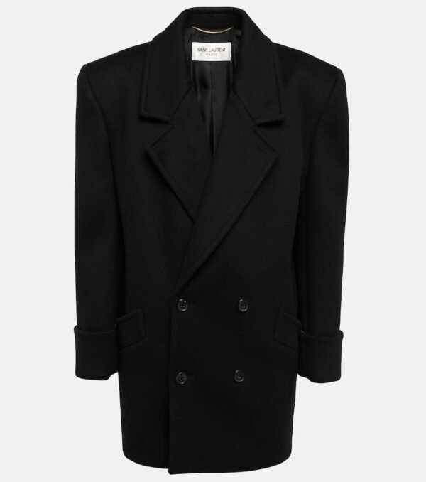 Saint Laurent Double-breasted wool coat