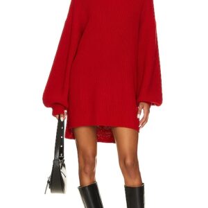 Show Me Your Mumu Chester Sweater Dress in Red. Size M, XS.