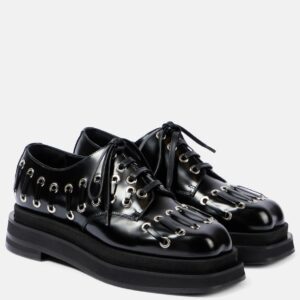 Simone Rocha Heart Toe leather platform brogues