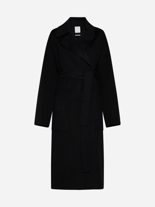 SportMax Polka Belted Wool Coat