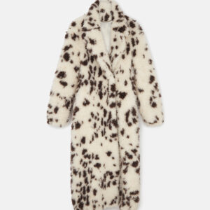 Stella McCartney - Appaloosa Print Long Teddy Coat, Woman, Cream, Size: 40