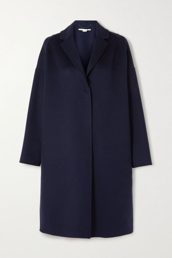 Stella McCartney - Biplin Wool Coat - Navy