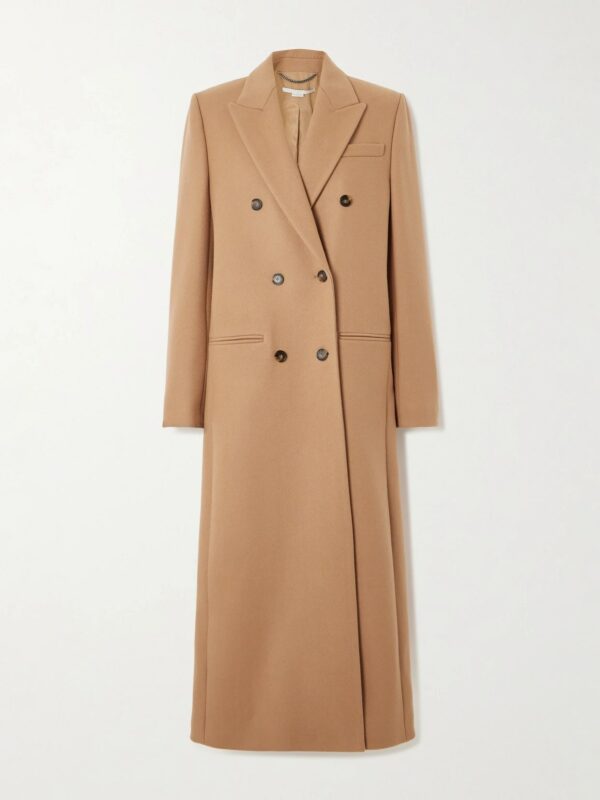 Stella McCartney - Double-breasted Wool Coat - Camel