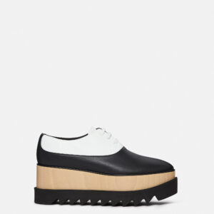 Stella McCartney - Elyse Monochrome Platform Shoes, Woman, Midnight black and pure white, Size: 38