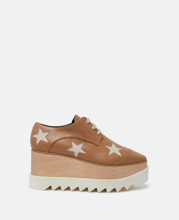 Stella McCartney - Elyse Stars Platform Shoes, Woman, Butterscotch, Size: 39h