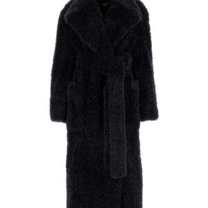 Stella McCartney Midnight Blue Teddy Fabric Coat