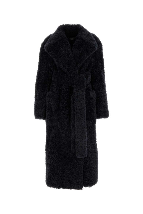 Stella McCartney Midnight Blue Teddy Fabric Coat