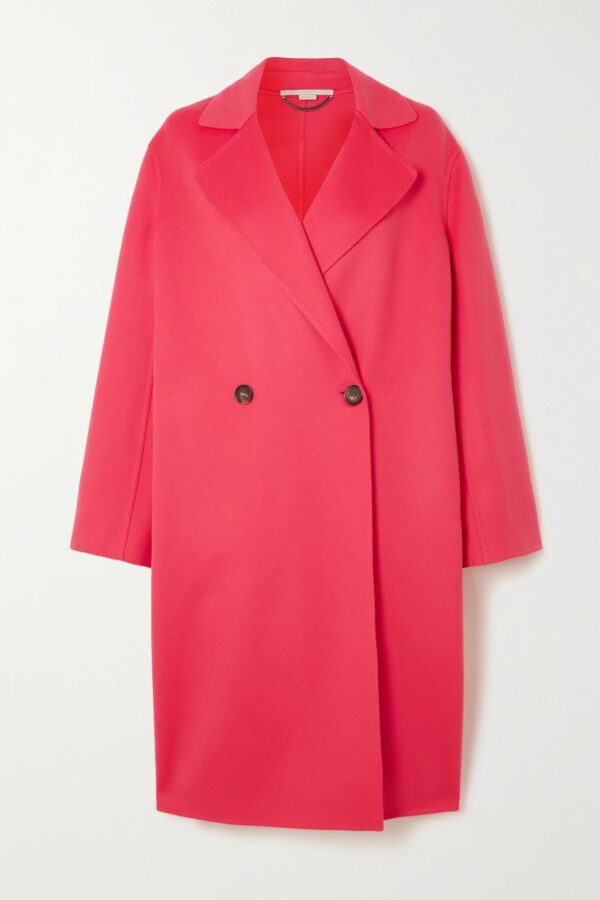 Stella McCartney - + Net Sustain Iconic Double-breasted Wool Coat - Pink