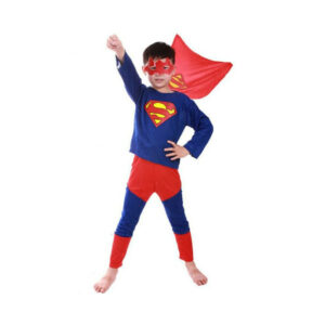 (Superman, S) Child Superhero Fancy Dress Boy Kid Cosplay Spiderman Costume Party Outfit Set