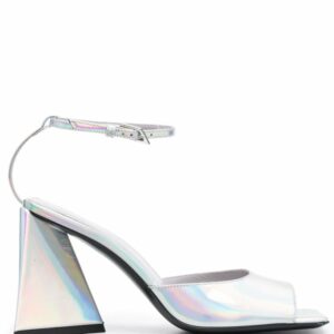 THE ATTICO- Piper Faux Patent Leather Heel Sandals