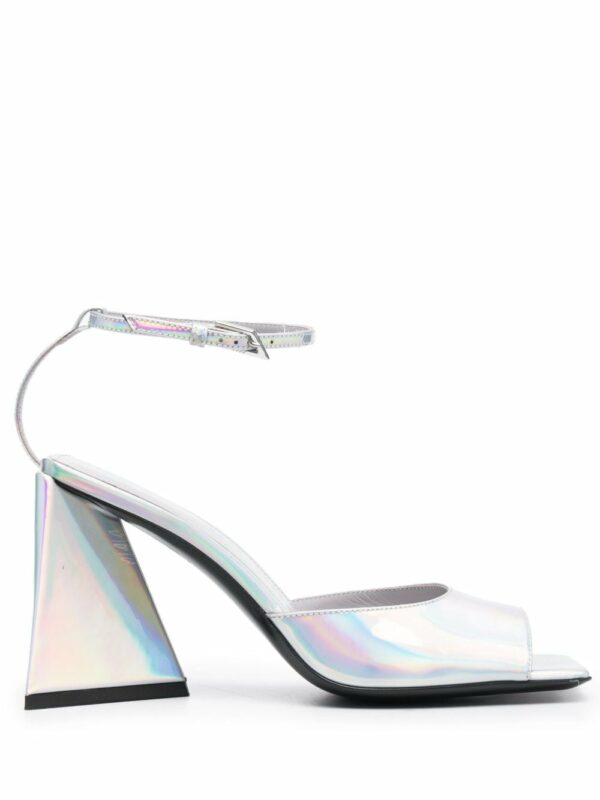 THE ATTICO- Piper Faux Patent Leather Heel Sandals