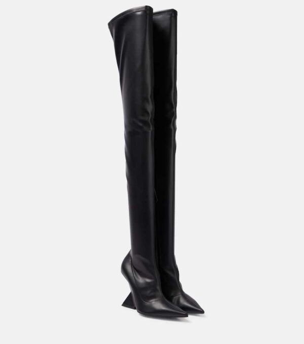 The Attico Cheope leather over-the-knee boots