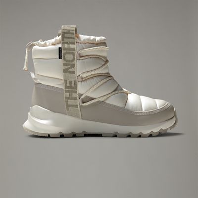 The North Face Women's Thermoball™ Waterproof Lace-up Winter Boots Gardenia White/silver Grey Size 3