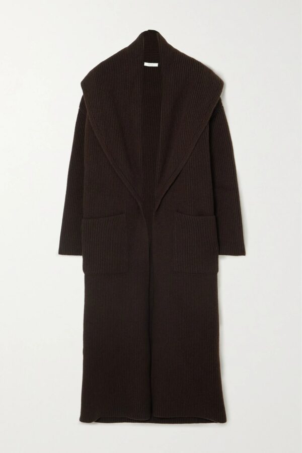 The Row - Daelan Oversized Ribbed Wool Coat - Brown