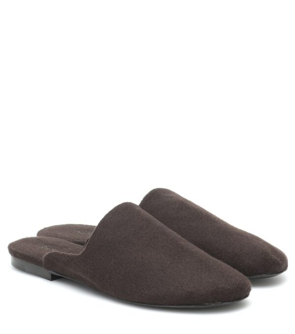 The Row Granpa cashmere slippers