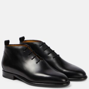 The Row Grant leather lace-up boots