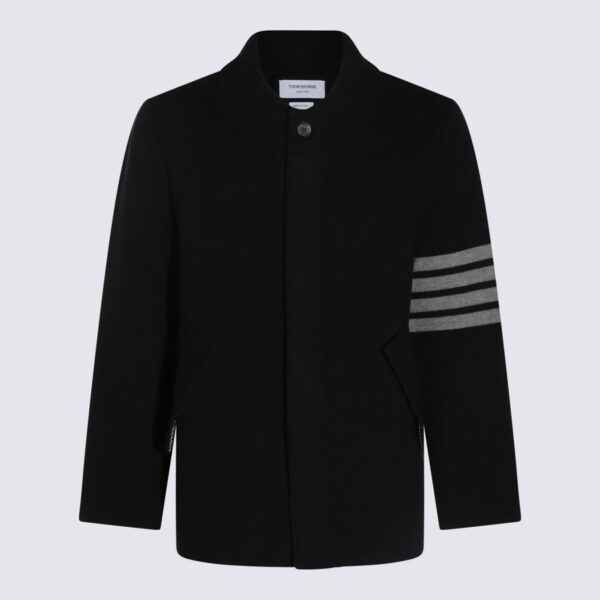 Thom Browne Navy Wool Coat