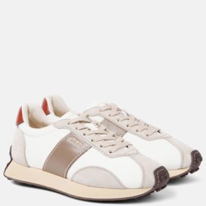 Tod's T Vintage leather and technical sneakers