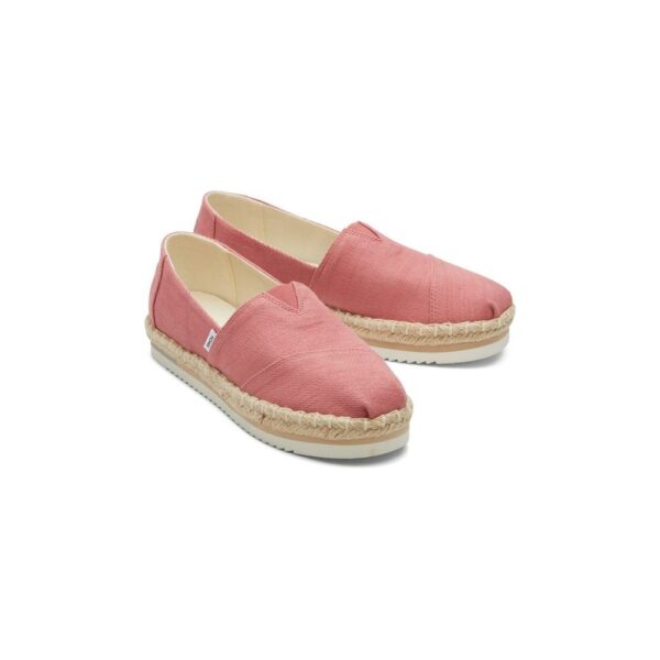 Toms Alpargata Platform Rope Red Womens Comfort Slip On Shoes 10019802 in a Plain in Size 4