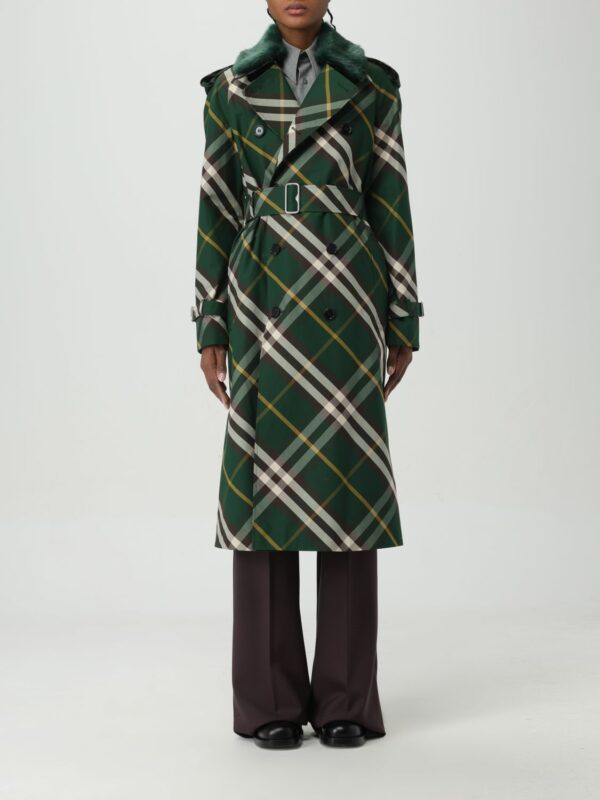 Trench Coat BURBERRY Woman color Green