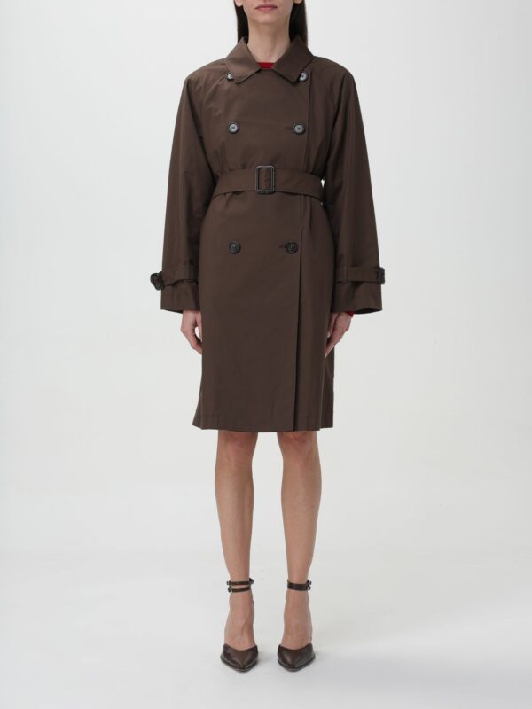 Trench Coat MAX MARA THE CUBE Woman color Leather